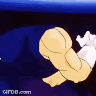 A Close Up Of A Cartoon Character 'S Arm And Leg . GIF