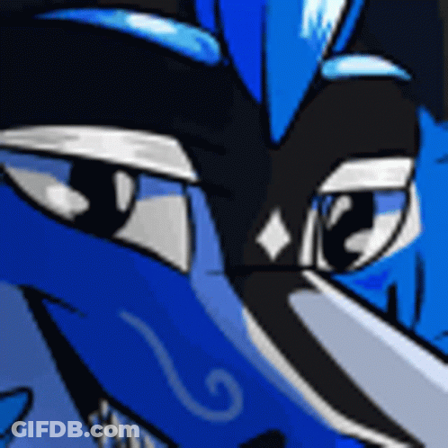 A Close Up Of A Cartoon Character 'S Eyes With A Diamond In The Middle GIF