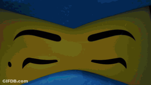 A Close Up Of A Cartoon Character 'S Eyes With Glowing Blue Eyes GIF