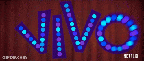 A Close Up Of A Cartoon Character 'S Face Behind A Red Curtain With Netflix Written On The Bottom . GIF