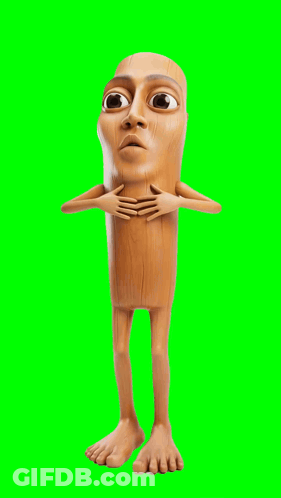 A Close Up Of A Cartoon Character 'S Face On A Green Background GIF