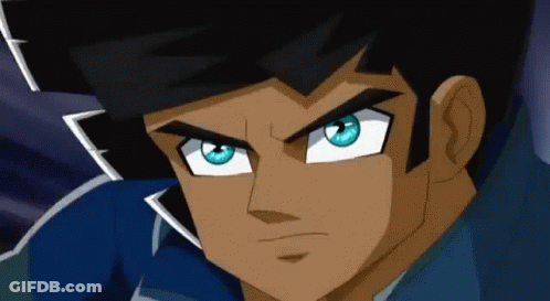 A Close Up Of A Cartoon Character 'S Face Shows His Blue Eyes GIF