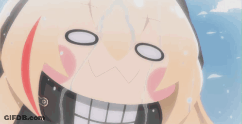 A Close Up Of A Cartoon Character 'S Face With A Big Mouth GIF