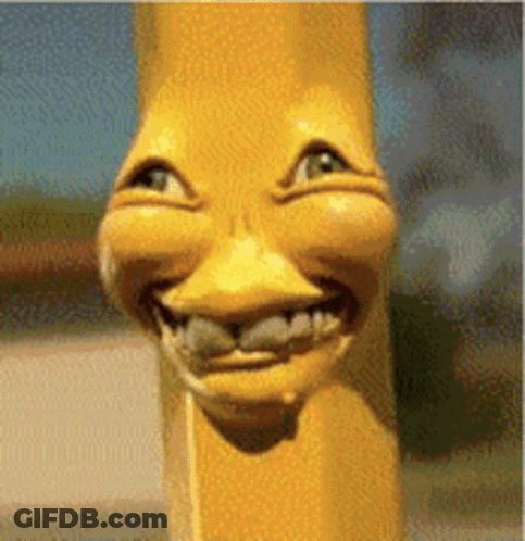 A Close Up Of A Cartoon Character 'S Face With A Big Smile GIF