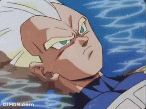 A Close Up Of A Cartoon Character 'S Face With A Blue Background GIF
