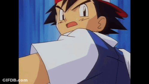 A Close Up Of A Cartoon Character 'S Face With A Blue Background GIF