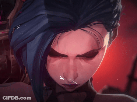 A Close Up Of A Cartoon Character 'S Face With A Cross In Her Eyes GIF