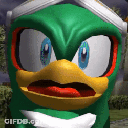 A Close Up Of A Cartoon Character 'S Face With A Goggles On GIF