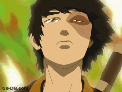 A Close Up Of A Cartoon Character 'S Face With A Green Background GIF
