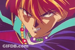 A Close Up Of A Cartoon Character 'S Face With A Necklace Around His Neck GIF