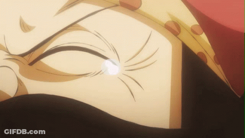 A Close Up Of A Cartoon Character 'S Face With A Pearl In His Eye GIF