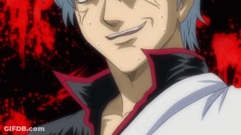 A Close Up Of A Cartoon Character 'S Face With A Red And Black Background GIF
