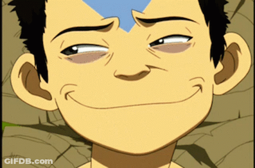 A Close Up Of A Cartoon Character 'S Face With A Smile GIF