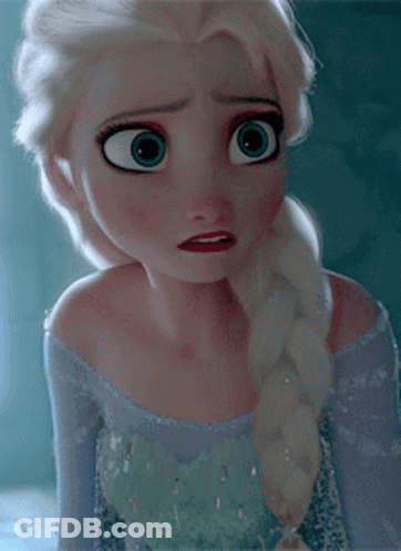 A Close Up Of A Cartoon Character 'S Face With A Surprised Look On Her Face GIF