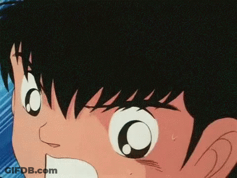 A Close Up Of A Cartoon Character 'S Face With A Surprised Look On His Face . GIF