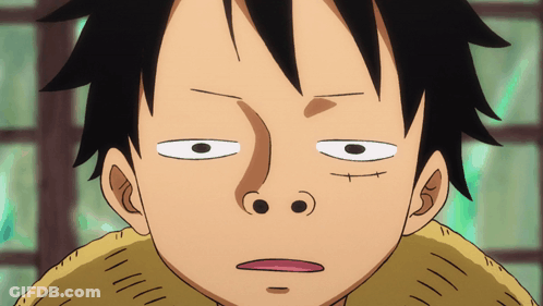 A Close Up Of A Cartoon Character 'S Face With A Surprised Look On His Face GIF