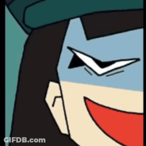 A Close Up Of A Cartoon Character 'S Face With A Surprised Look On His Face GIF