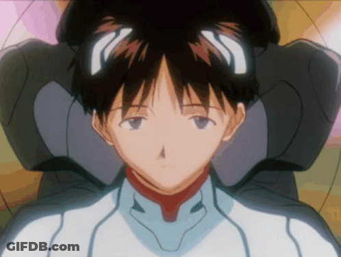 A Close Up Of A Cartoon Character 'S Face With A White Y On His Head GIF