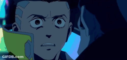 A Close Up Of A Cartoon Character 'S Face With A Yellow Helmet On GIF