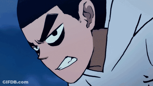 A Close Up Of A Cartoon Character 'S Face With An Angry Expression GIF