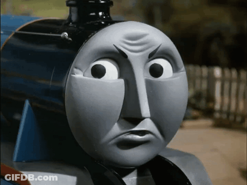 A Close Up Of A Cartoon Character 'S Face With An Angry Look On It GIF