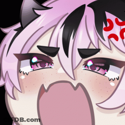 A Close Up Of A Cartoon Character 'S Face With Angry Eyes GIF