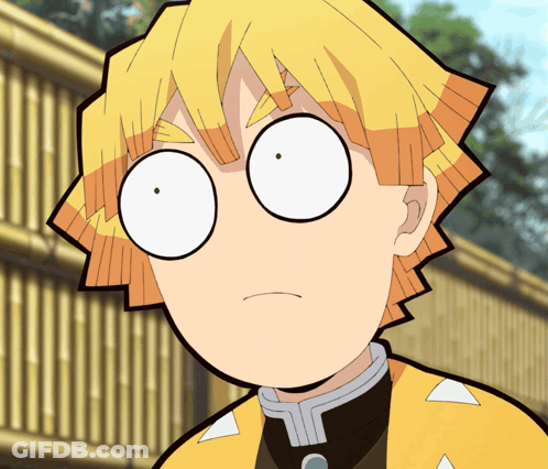 A Close Up Of A Cartoon Character 'S Face With Big Eyes GIF