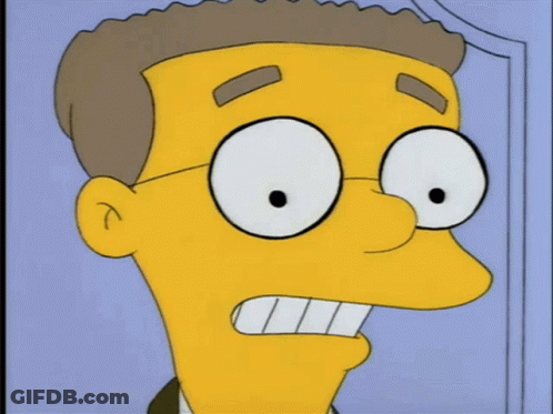 A Close Up Of A Cartoon Character 'S Face With Big Eyes GIF
