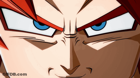A Close Up Of A Cartoon Character 'S Face With Blue Eyes And Red Hair GIF