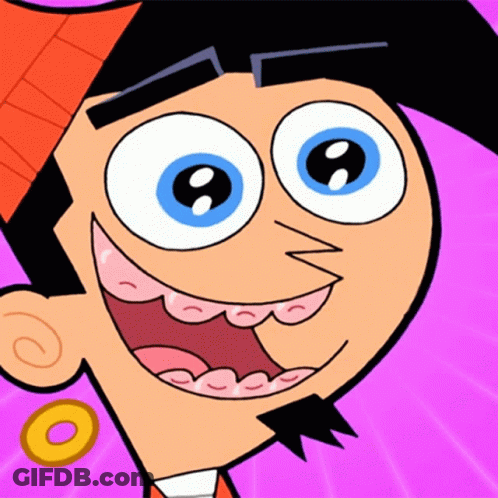 A Close Up Of A Cartoon Character 'S Face With Blue Eyes GIF