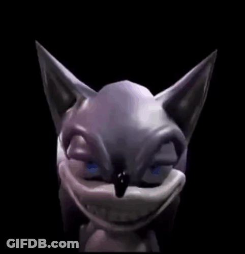 A Close Up Of A Cartoon Character 'S Face With Blue Eyes GIF