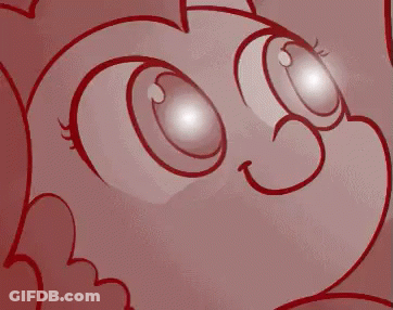 A Close Up Of A Cartoon Character 'S Face With Glowing Eyes . GIF