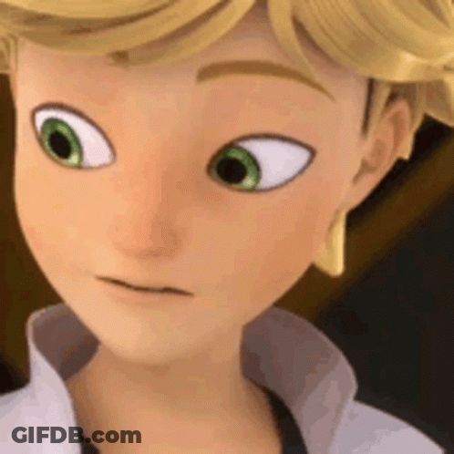 A Close Up Of A Cartoon Character 'S Face With Green Eyes And Blonde Hair . GIF