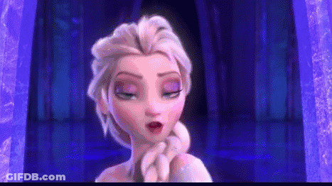 A Close Up Of A Cartoon Character 'S Face With Her Eyes Closed And Her Mouth Open . GIF