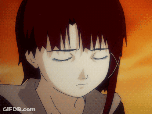 A Close Up Of A Cartoon Character 'S Face With Her Eyes Closed GIF