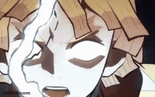 A Close Up Of A Cartoon Character 'S Face With His Eyes Closed GIF