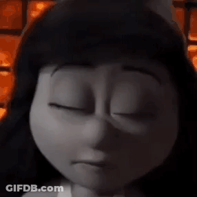 A Close Up Of A Cartoon Character 'S Face With His Eyes Closed GIF