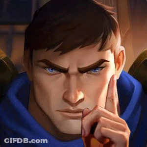 A Close Up Of A Cartoon Character 'S Face With His Finger On His Chin . GIF