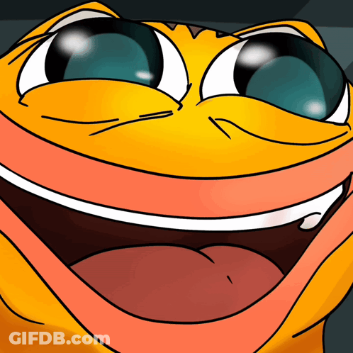 A Close Up Of A Cartoon Character 'S Face With His Mouth Open GIF