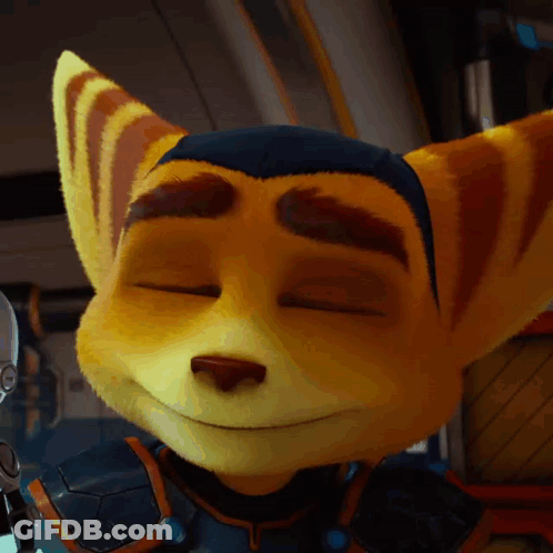 A Close Up Of A Cartoon Character 'S Face With Its Eyes Closed GIF