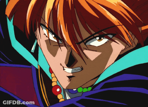 A Close Up Of A Cartoon Character 'S Face With Orange Hair GIF