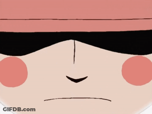 A Close Up Of A Cartoon Character 'S Face With Pink Circles On His Cheeks GIF