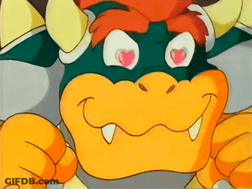 A Close Up Of A Cartoon Character 'S Face With Pink Eyes GIF