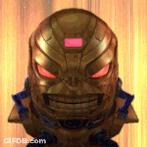 Cartoon Face With Red Eyes GIF