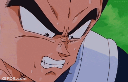A Close Up Of A Cartoon Character 'S Face With Sweat Coming Out Of His Eyes . GIF