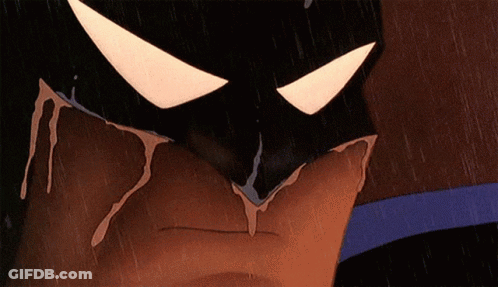 A Close Up Of A Cartoon Character 'S Face With Tears Coming Out Of His Eyes GIF