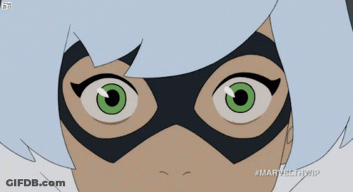 A Close Up Of A Cartoon Character 'S Face With The Hashtag #Marvel #Wip GIF