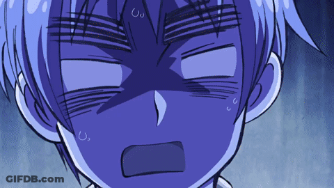A Close Up Of A Cartoon Character 'S Face With The Letter U Visible GIF