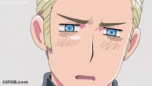 A Close Up Of A Cartoon Character 'S Face With The Words " Hetaliahouse Tumblr " In The Bottom Right Corner GIF