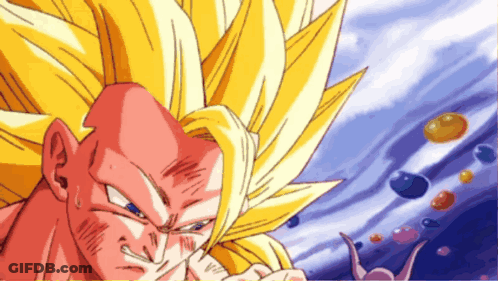 A Close Up Of A Cartoon Character 'S Face With Yellow Hair GIF